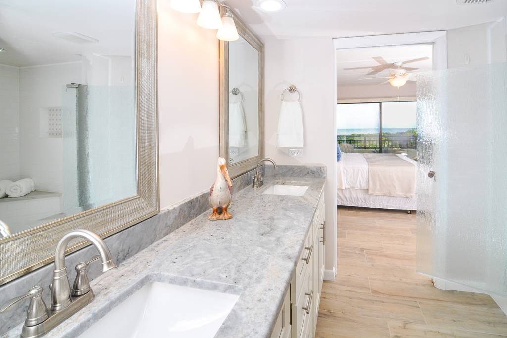 Modern bathroom in beach front condo